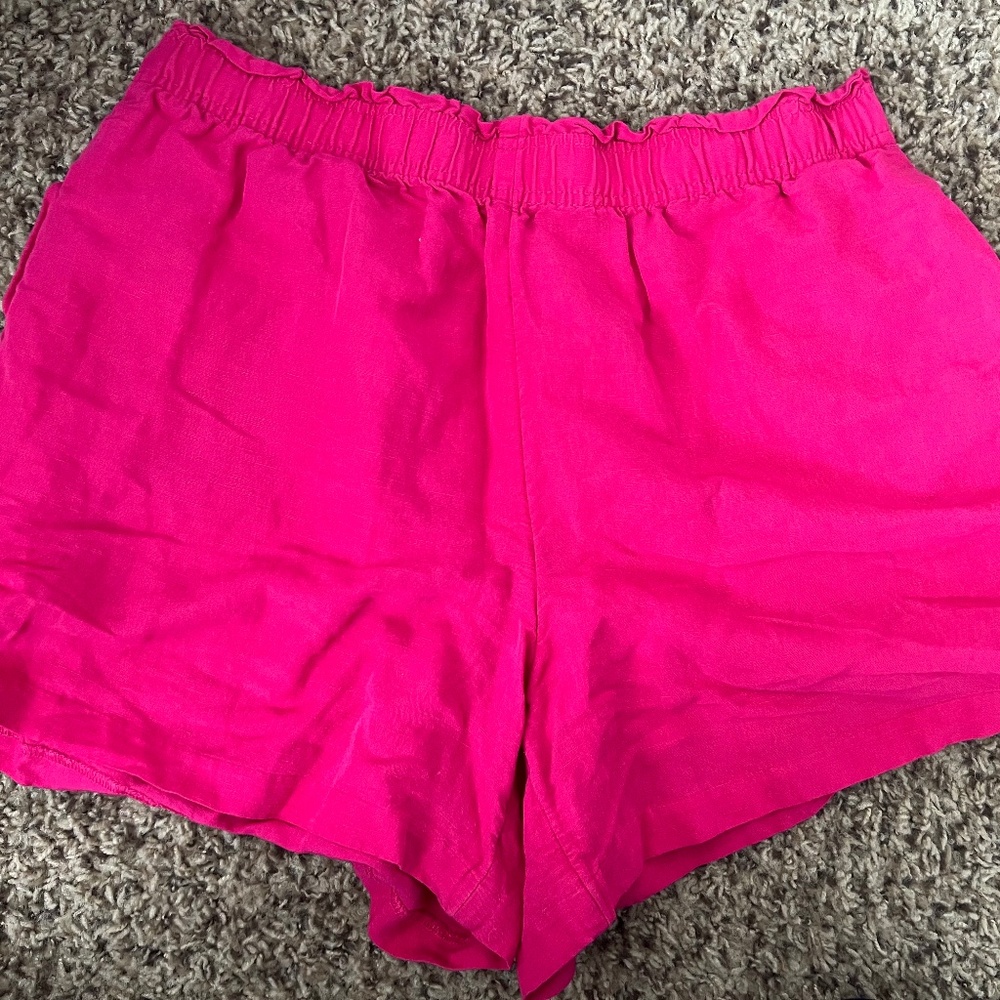 H&M Linen Pink Shorts